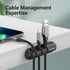 Vention Kabel Manager Organizer Cable Clips Holder For Dekstop 7 Line Ports - KBS