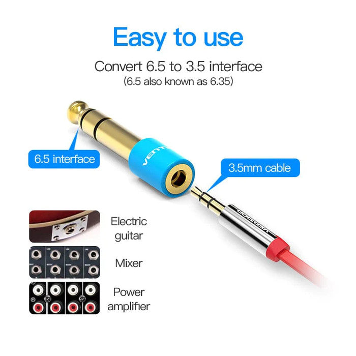 Vention Audio Converter 6.5mm Male to 3.5mm Female - VAB-S01