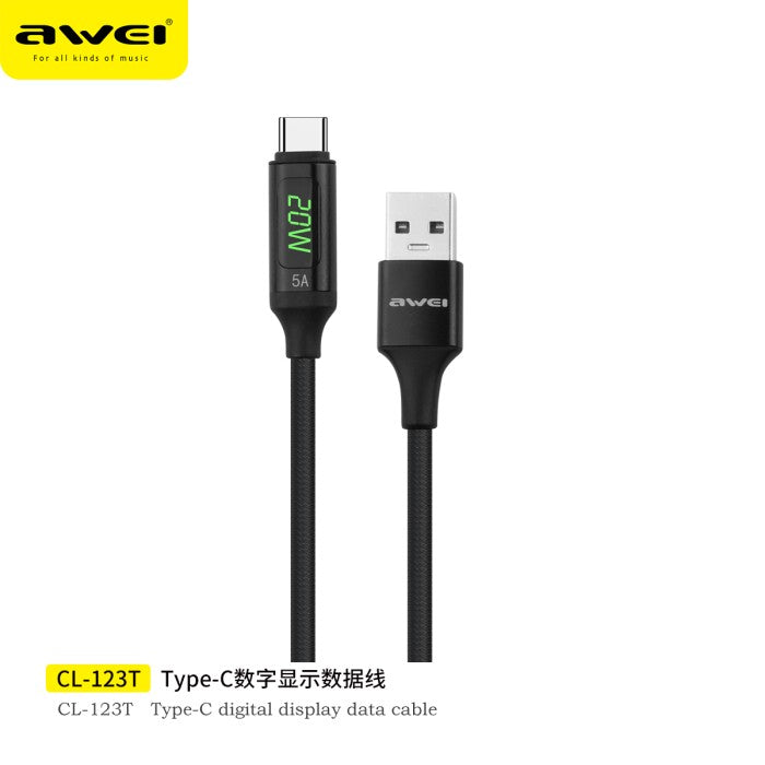 AWEI USB to Type-C Digital Display Data Cable CL-123T