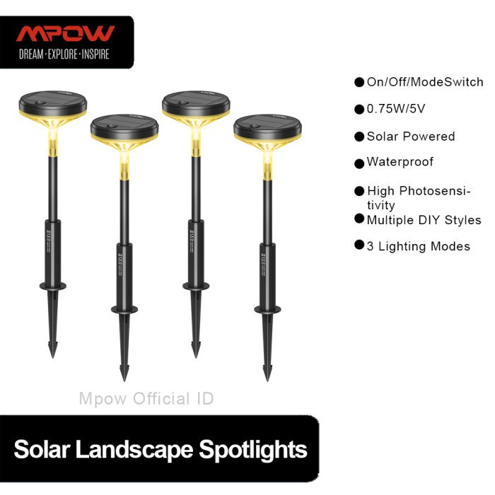 MPOW - Litom Pathway Outdoor 3 Modes Wireless LED Landscape LTCD291