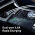 Baseus Digital Display Dual USB 4.8A Car Charger 24W  - CCBX
