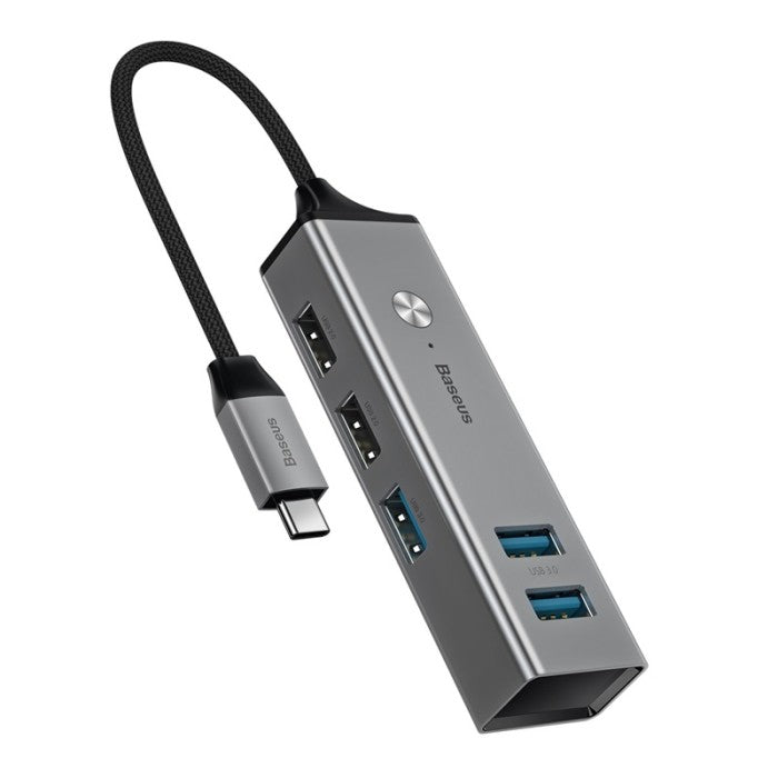 BASEUS Cube Type-C to USB3.0*3+USB2.0*2 HUB Adapter Dark gray CAHUB-D