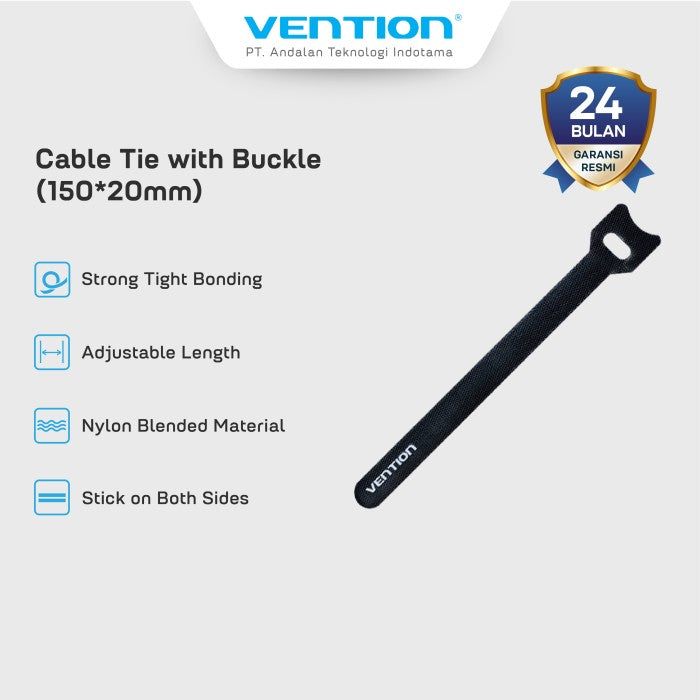 Vention Pengikat Kabel Tie Velcro Organizer With Buckle - KAB