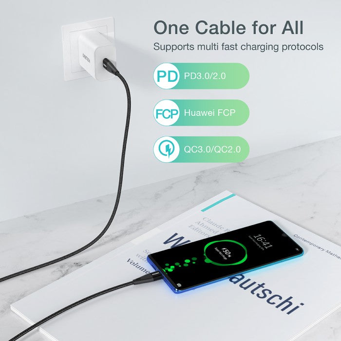 Choetech XCC-1003 Kabel Charger 60W 3A PD USB Type C to C 1,2M 120CM
