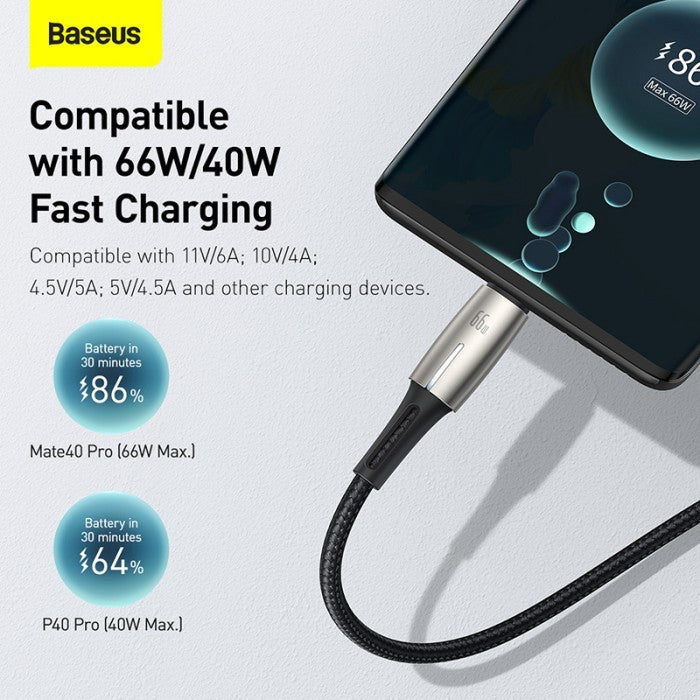 Baseus Water Drop Shaped Lamp Kabel Charger USB A To C 1M - CATSD-M