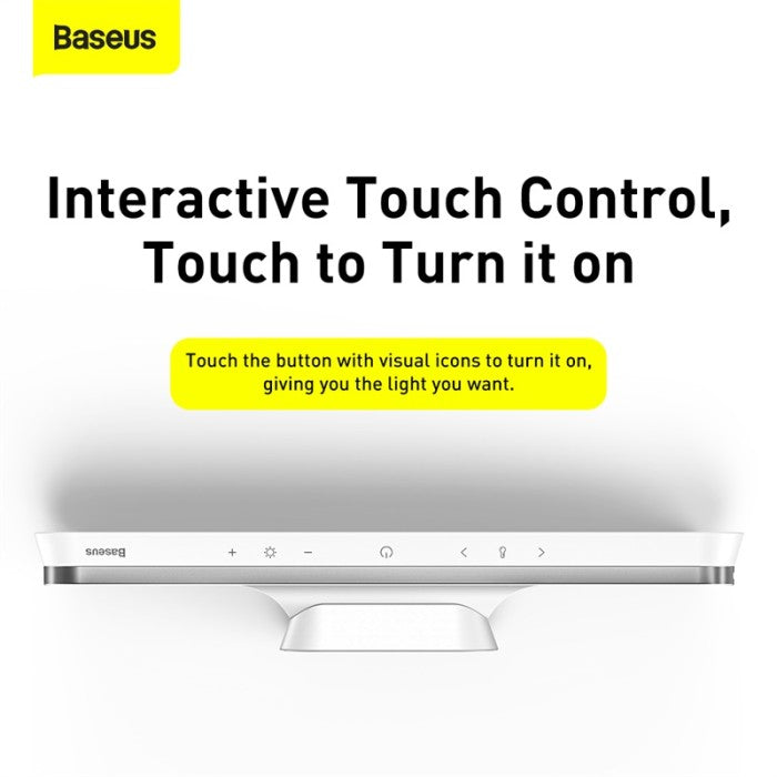 BASEUS Magnetic Stepless Dimming Charging Desk Lamp Pro White - DGXC