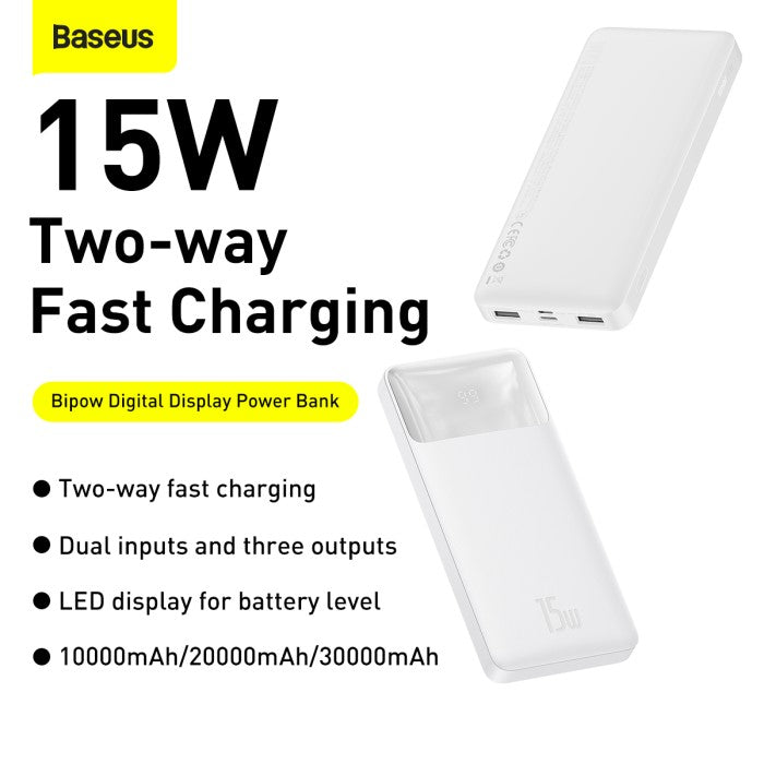 BASEUS Bipow Digital Display Powerbank 20000mAh 15W - PPDML-J