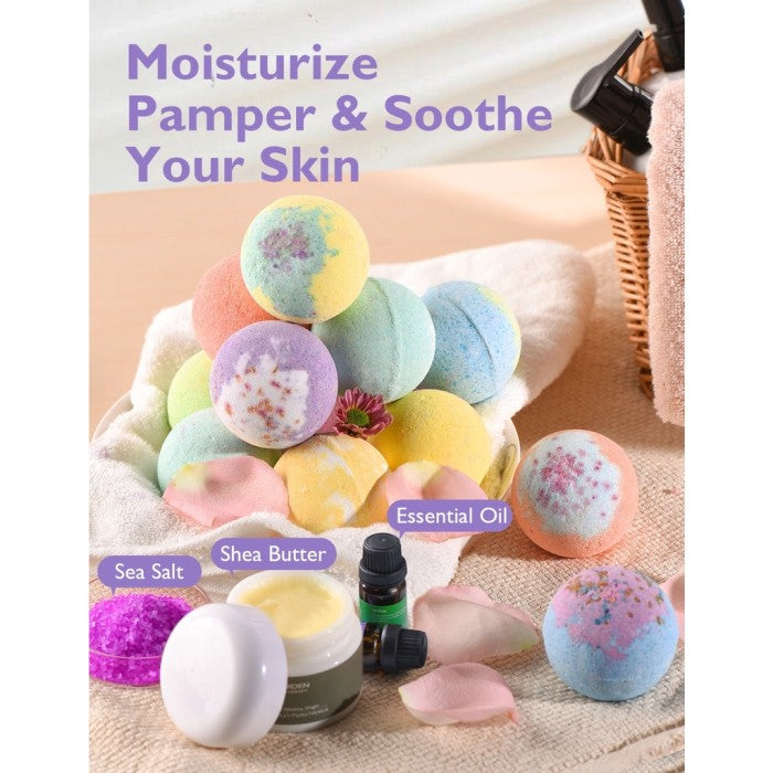 MPOW Puurvsas12Pcs Bath Bombs Gift Set PUBY090