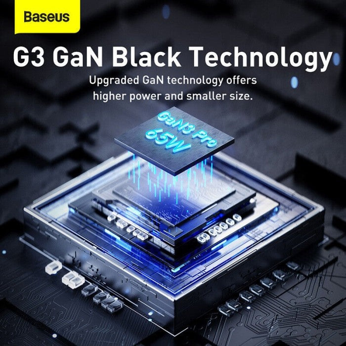GAN3 PRO Desktop Powerstrip AC+2U+2C 65W EU (Inc: Baseus Xiaobai)-PSZM
