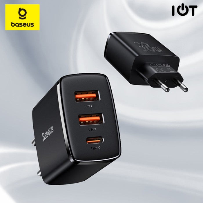 Baseus Compact Quick Charger 2U+C 30W EU-CCXJ-E0