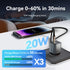 Vention Dash SerIes  Kepala Charger GaN5 1C 20W Fast Charging EU With USB C To Lightning MFI Cable 1M - TZ-FEV