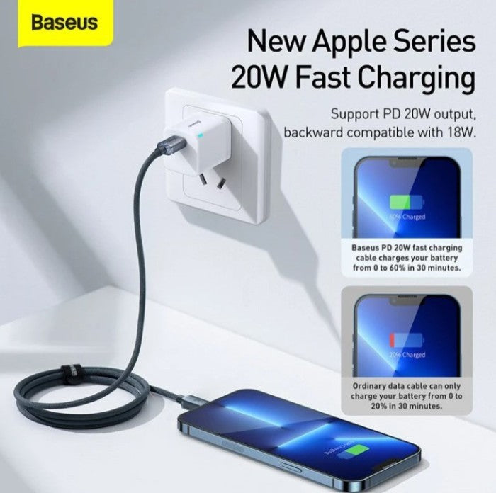 Baseus Crystal Shine Fast Charging Data Cable type-C to iP 20W CAJY02