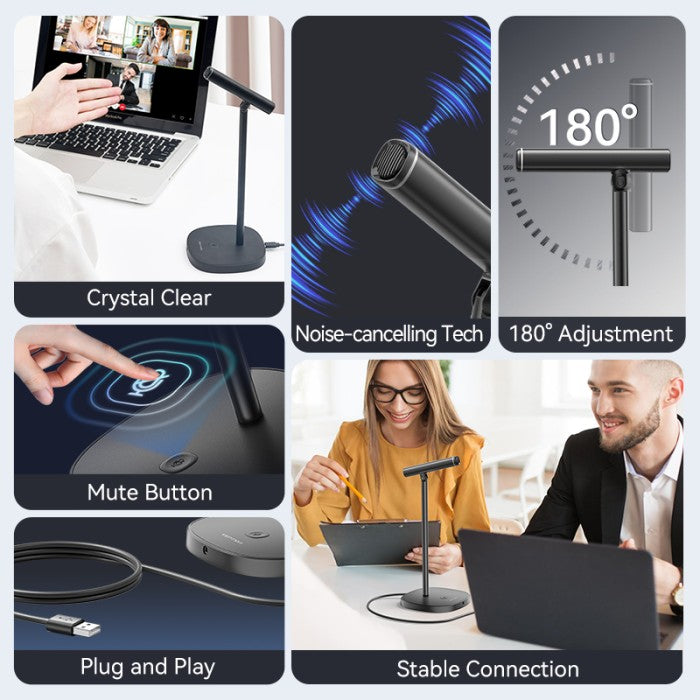 Vention USB Dekstop Microphone DSP Noice Cancelling Technology With Mute Button For Gaming/Live Streaming  - NCC