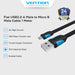 Vention Kabel Charger USB A to Micro Flat 2A Fast Charging - VAS-A08