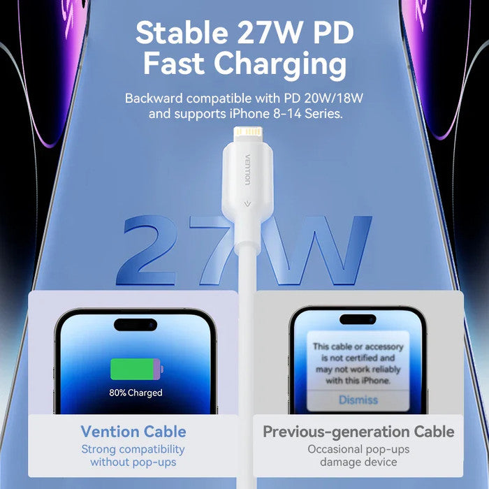 Vention Kabel Charger Type C to Lightning Fast Charging 27W PD - LAK