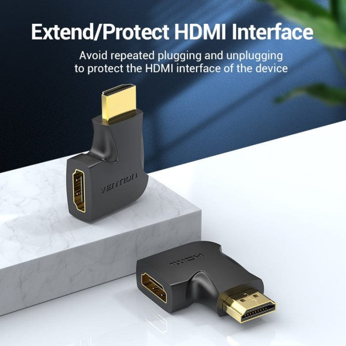 Vention HDMI 270 Degree Male to Female Vertical Flat Adapter - AIQ