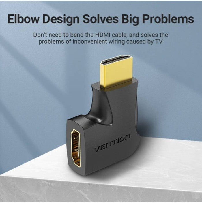 Vention Vertical Flat Adapter HDMI 90 Degree Male To Female - AIP