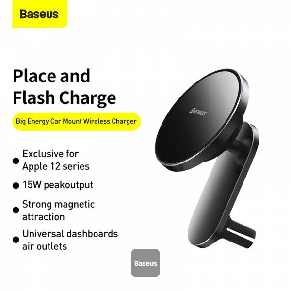 BASEUS Big Energy Car Mount Wireless Charger WXJN