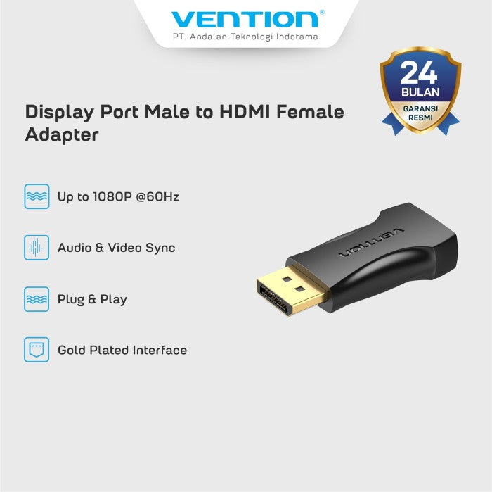 Vention Converter Displayport DP Male to HDMI Female Adapter  - HBO
