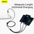 BASEUS Tungsten Gold 1for3 FastCharge USB to M L C 3.5A 1.5m CAMLTWJ