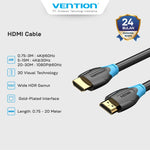 Vention Kabel HDMI Cable 3D UHD 4K 60Hz 30Hz 1080P PVC Material 10M 15M 20M - AAC