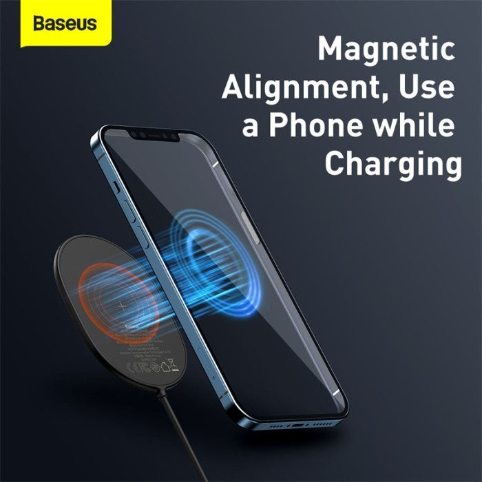 Baseus Light Magnetic Wireless Charger for iPhone 12 with Type-C WXQJ