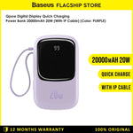 Baseus Qpow Powerbank Digital 20000mAh 20W + Kabel Lightning - PPQD-H