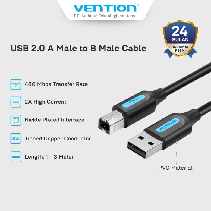Vention Kabel Data USB A To Micro Type B Male PVC Series - COQ