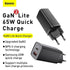 Baseus Charger GaN2 Lite 65W 45W PD QC PPS 3.0 Dual Port USB Type A C