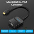 Vention Adapter Converter MIni HDMI to VGA With Audio Power Port 3.5mm HD 1080P 60Hz - AGA