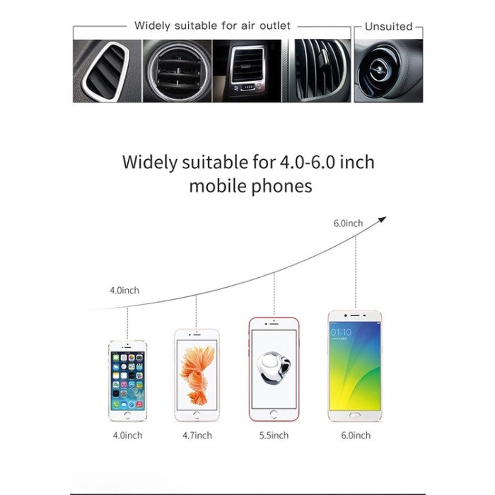 BASEUS Magnetic Air Vent Car Mount Holder with cable clip SUGX