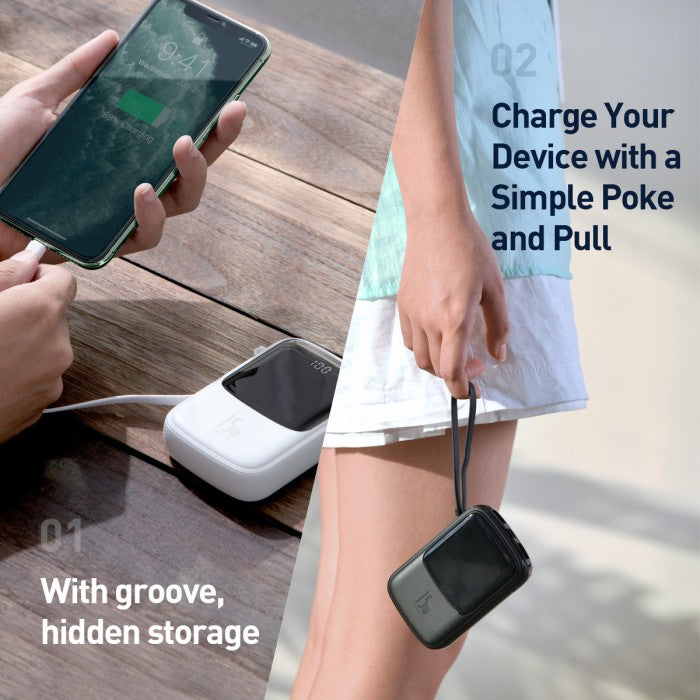 BASEUS Q pow Digital Display 3A Powerbank 10000mAh With IP Cable PPQD