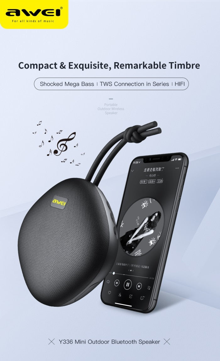 AWEI Mini Speaker Bluetooth Portable - Y336