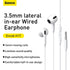 Baseus Encok 3.5mm Lateral In-ear Wired Earphone H17 - NGCR020002