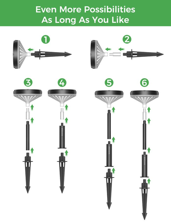 MPOW - Litom Pathway Outdoor 3 Modes Wireless LED Landscape LTCD291