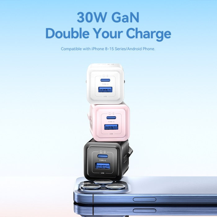 Vention Charger Adaptor GaN 30W PD USB C+A Fast Charger - FEQ