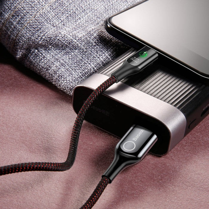 BASEUS C-shaped Light Intelligent Cable USB For Type-C 3A 1M CATCD