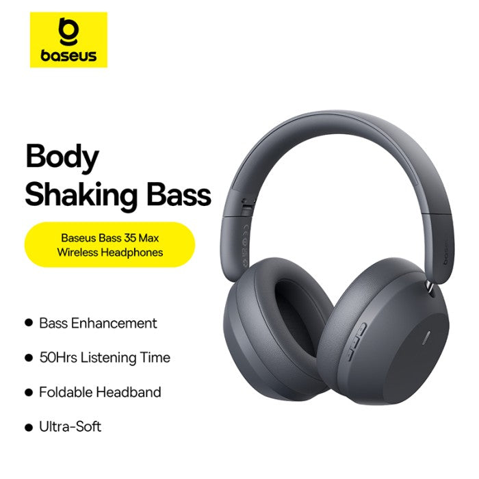 Baseus Bass 35 Max Headphone Bluetooth Passive Noise Cancellation