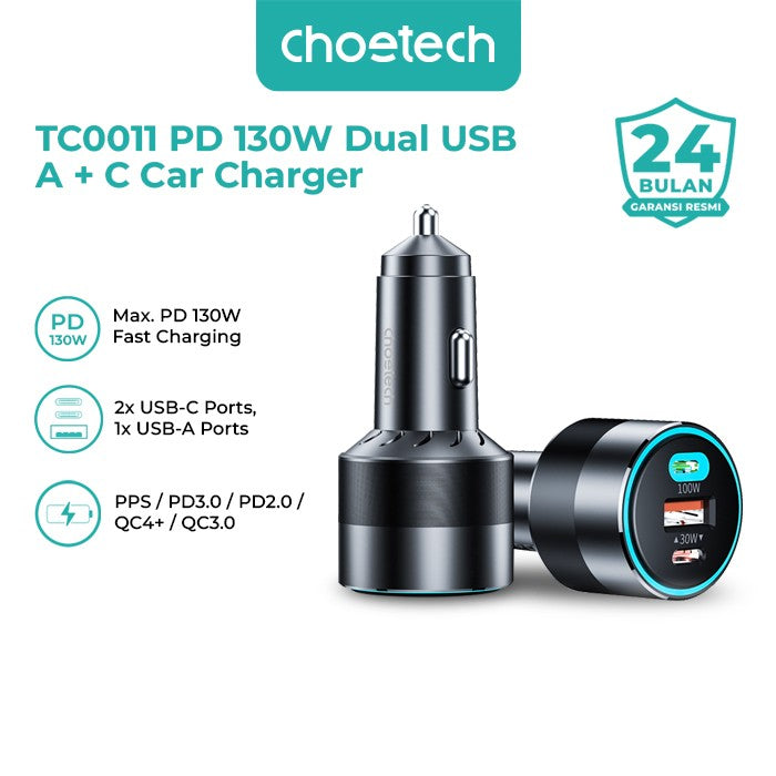 Choetech TC0011 Car Charger 100W 45W 33W 25W PPS PD QC 3 Port USB A C