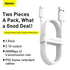 BASEUS Simple Wisdom Data Cable USB to Micro 2.1A (2pcs) - TZCAMZJ