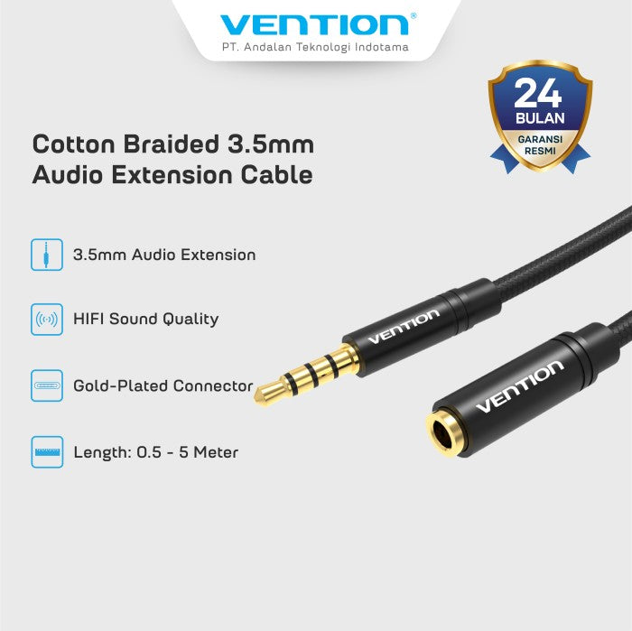 Vention Cable 3.5mm Audio Extension - BHB