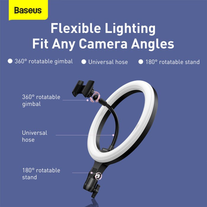 BASEUS Live Stream Holder-table Stand Light Ring - CRZB