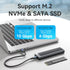 Vention Cassing M.2 NVMe SSD/SATA Enclosure Bundling Kabel USB 3.2 Type C Gen 2 Heat Sink ABS Aluminum Alloy - KPL