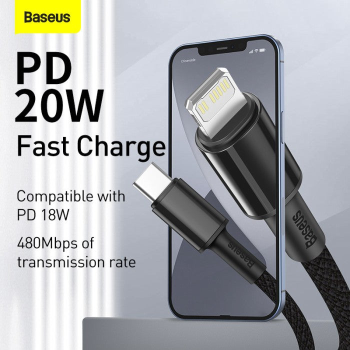 Baseus High Density Braided Fast Charging Data Cable Type-C to iP PD 2