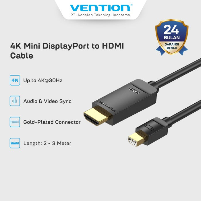 Vention Kabel Mini Display Port to HDMI 2.0 4k - HAH