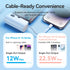 Vention Mini Powerbank 4800mAh USB Type C Lightning Cable 22.5W Fast Charging - FHQ