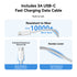 Vention Kepala Charger 1C 30W PD QC EU Bundling Kabel USB Type C to C 3A 60W 480Mbps 1M Braided Cable - G18