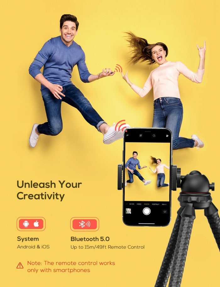 Mpow Flexible Phone Tripod with Bluetooth 5.0 Remote Shutter