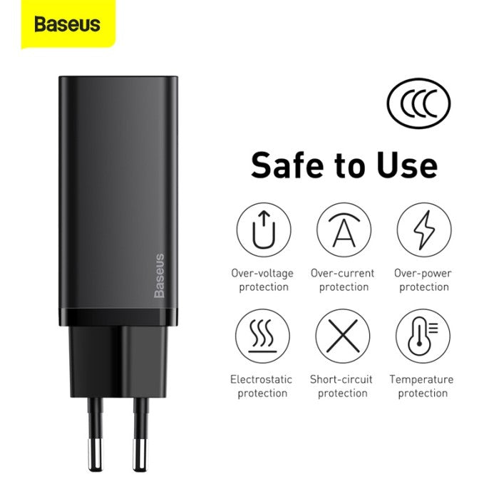 BASEUS GaN2 Lite Quick ChargerC C 65W EU CCGAN2L-E