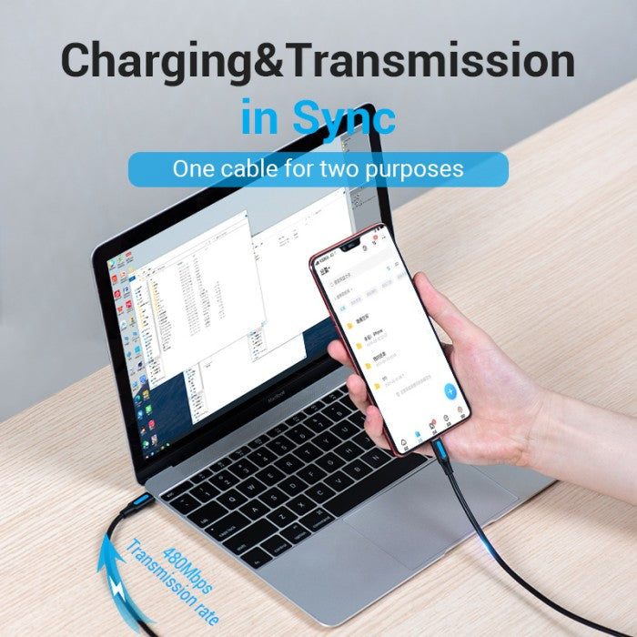 Vention Kabel Data Cable USB Type C to Micro B 2A Male to Male 1M 2M TPE - COV